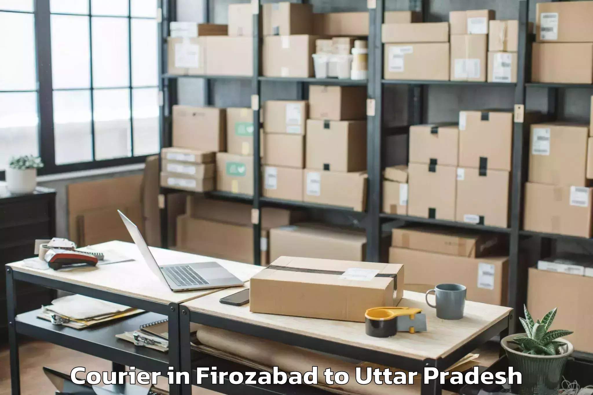 Reliable Firozabad to Bakewar Courier